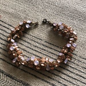 Jcrew pink jeweled necklace